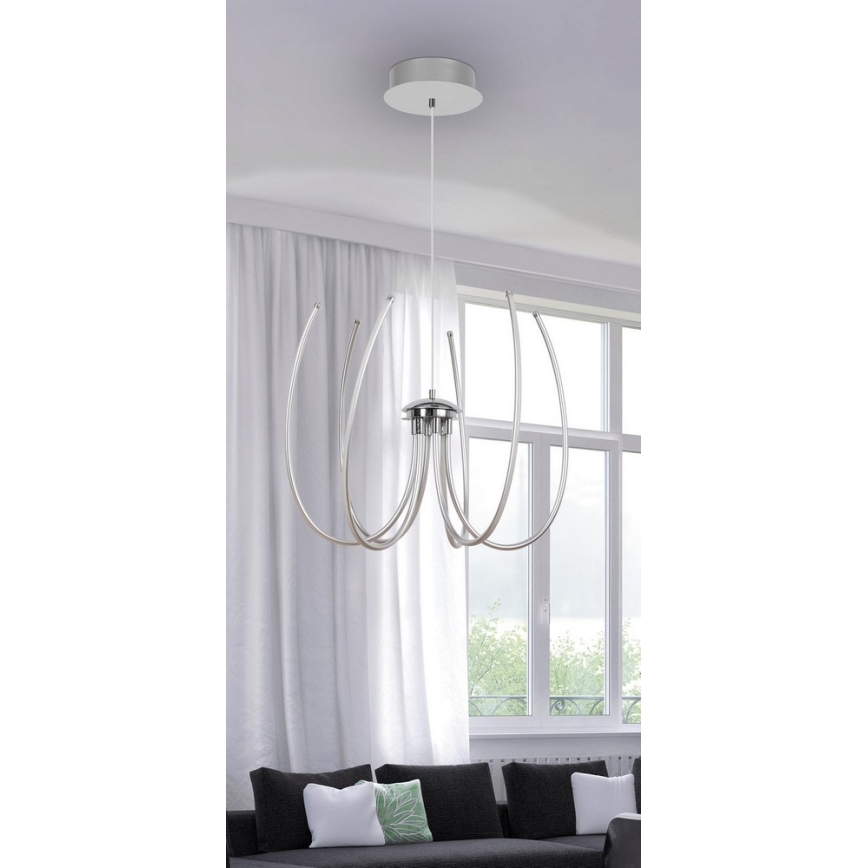Rabalux 2434 - LED lysekrone ALISHA LED/62W/230V sølv