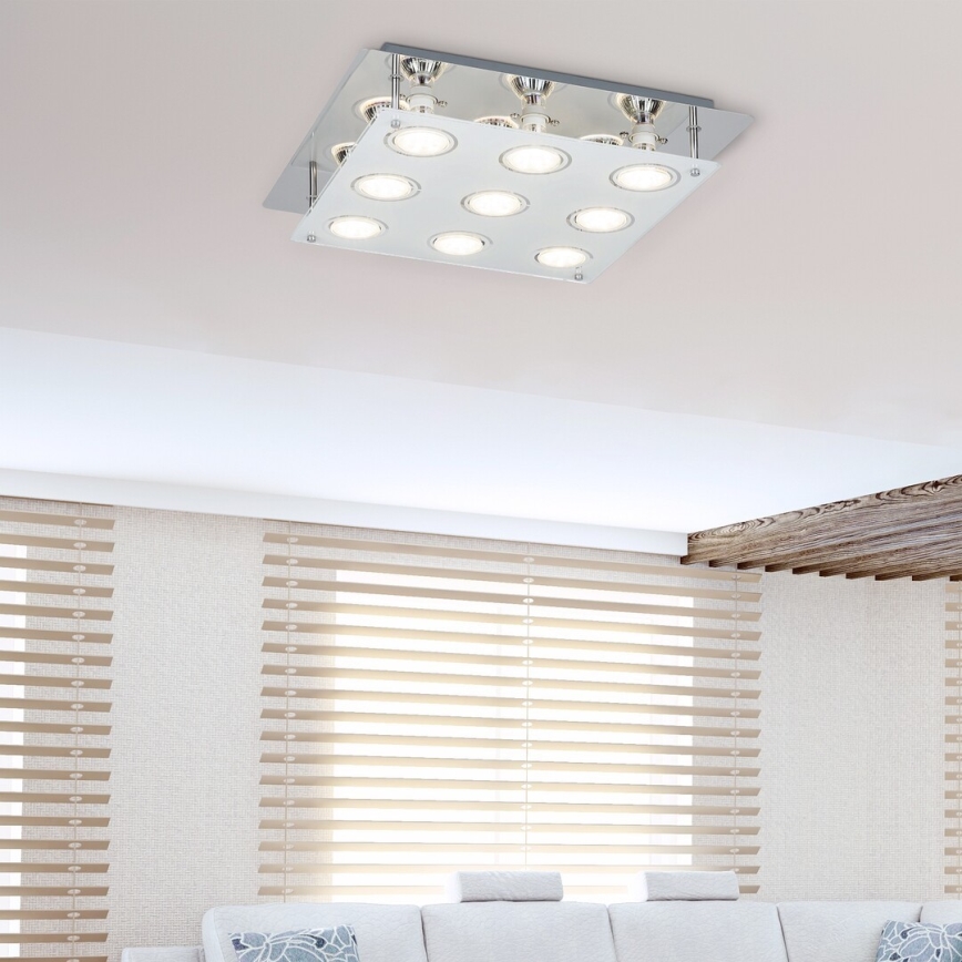 Rabalux - LED loftlampe NAOMI 9xGU10/5W 38x38 cm