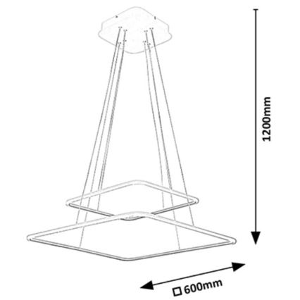 Rabalux - LED lysekrone LED/65W/230V hvid