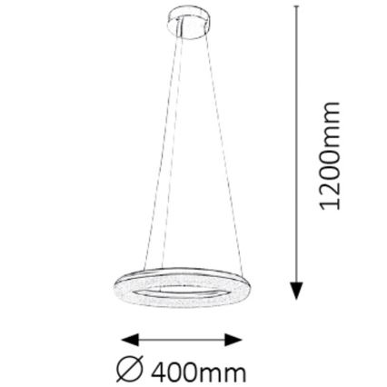 Rabalux - LED lysdæmper lysekrone LED/24W/230V