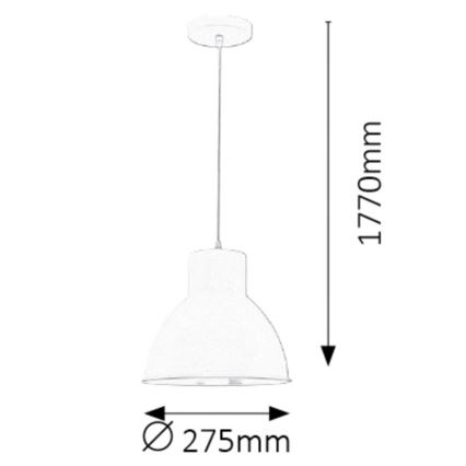 Rabalux - Lysekrone 1xE27/60W/230V hvid