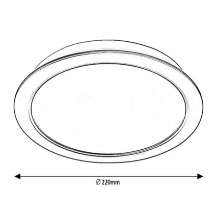 Rabalux - LED indbygningslampe LED/24W/230V diam. 22 cm