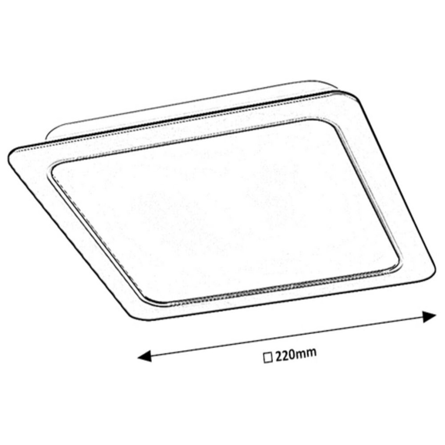 Rabalux - LED indbygningslampe LED/24W/230V 22x22 cm