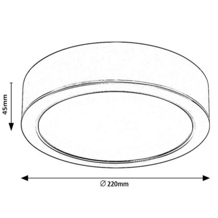 Rabalux - LED loftlampe LED/24W/230V diam. 22 cm