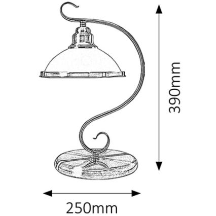 Rabalux - Bordlampe 1xE27/60W/230V