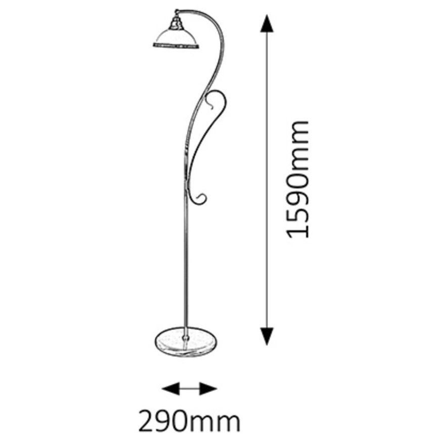 Rabalux - gulvlampe 1xE27/60W/230V
