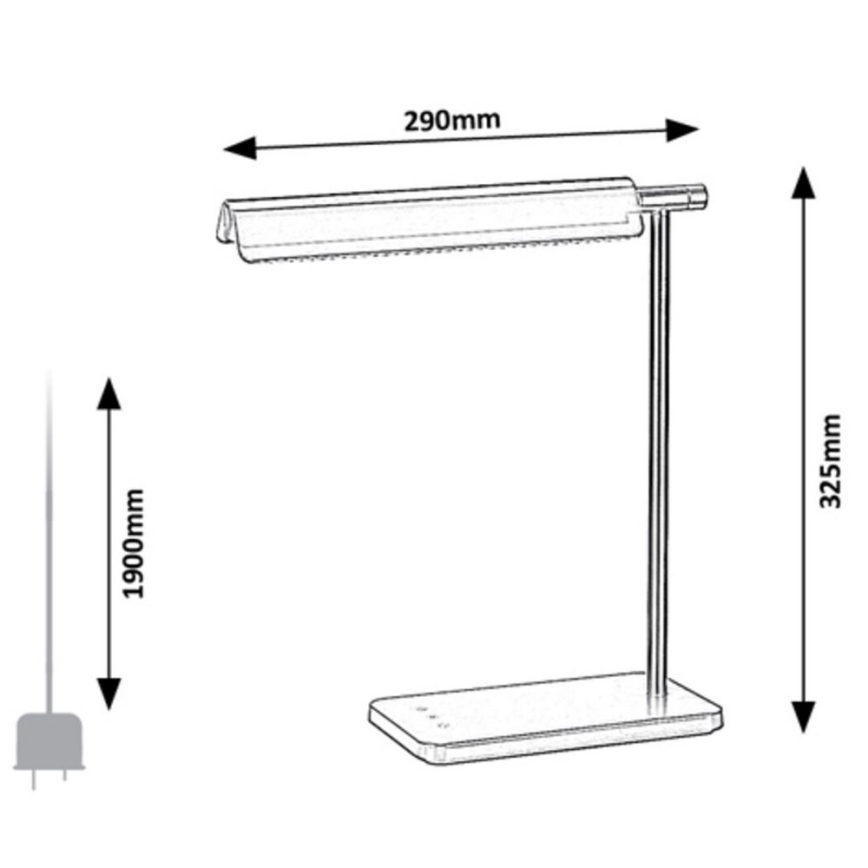 Rabalux 2934 - LED lampe m. touch-funktion dæmpbar LED/7W/230V 3000K/4000K/6500K