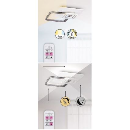 Rabalux - LED loftlampe dæmpbar LED/48W/230V 3000K/4000K/6000K + fjernbetjening