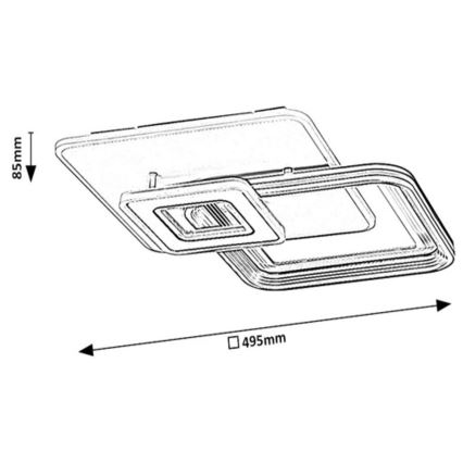Rabalux - LED loftlampe dæmpbar LED/48W/230V 3000K/4000K/6000K + fjernbetjening