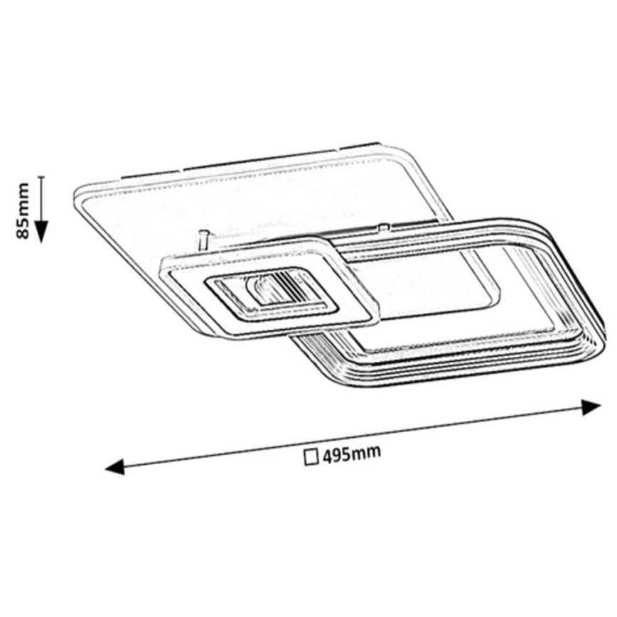 Rabalux - LED loftlampe dæmpbar LED/48W/230V 3000K/4000K/6000K + fjernbetjening