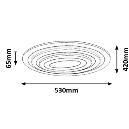 Rabalux - LED-dæmpbar loftlampe LED/41W/230V + fjernbetjening Ø 53 cm