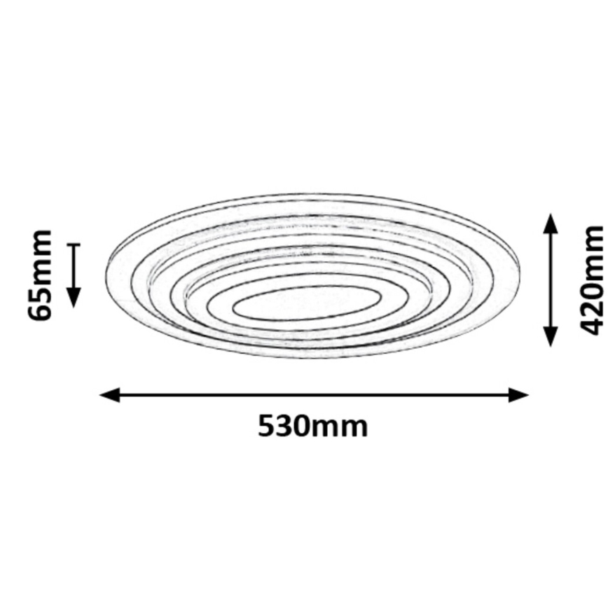 Rabalux - LED-dæmpbar loftlampe LED/41W/230V + fjernbetjening Ø 53 cm