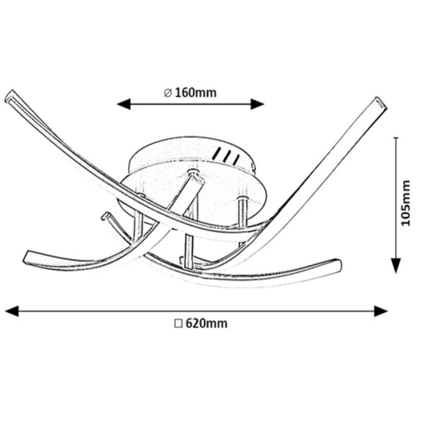 Rabalux - LED loftlampe 4xLED/30W/230V 4000K