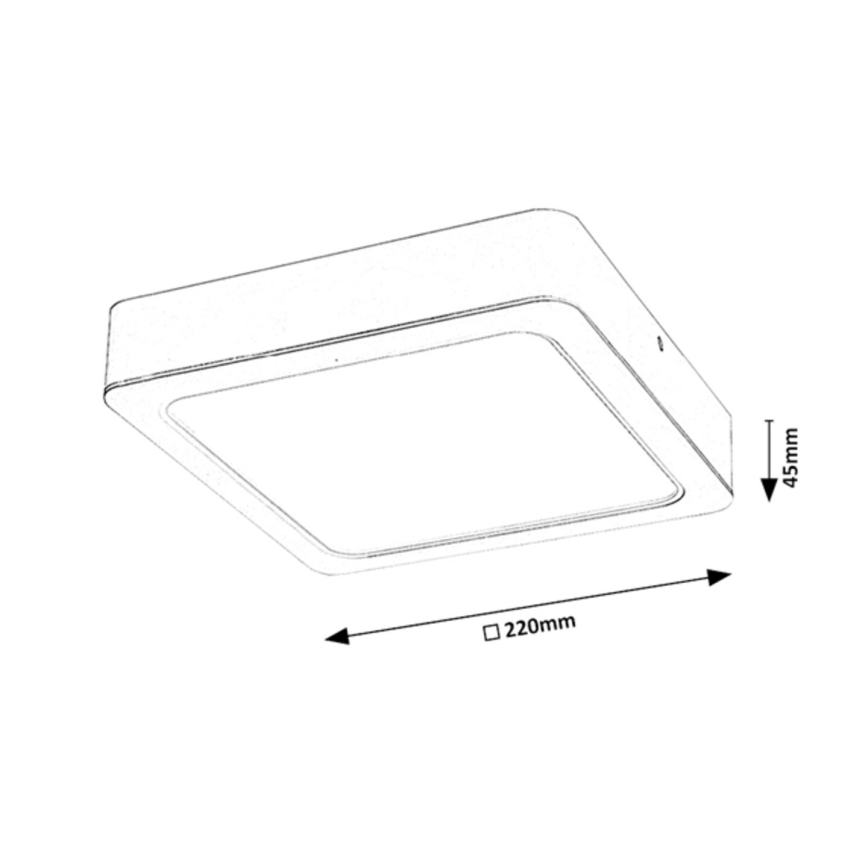 Rabalux - LED loftlampe LED/24W/230V 22x22 cm