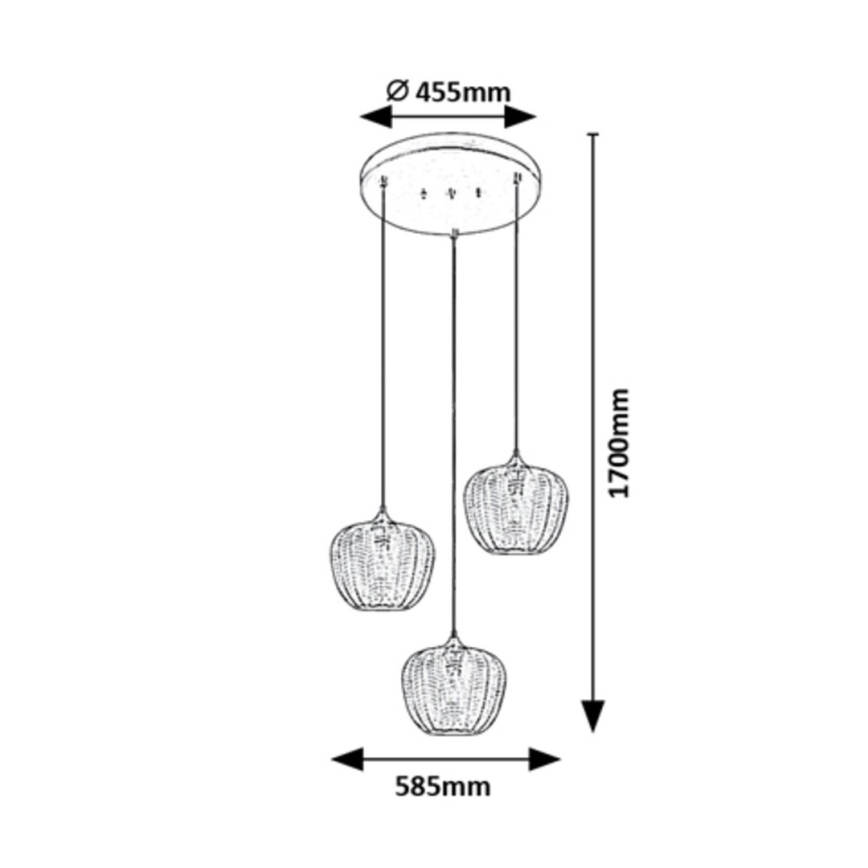Rabalux - Pendel 3xE27/40W/230V