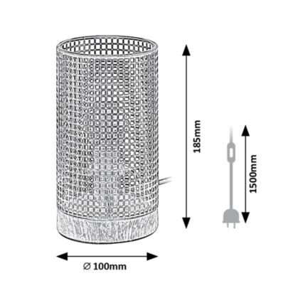 Rabalux - Bordlampe 1xE14/25W/230V bøg