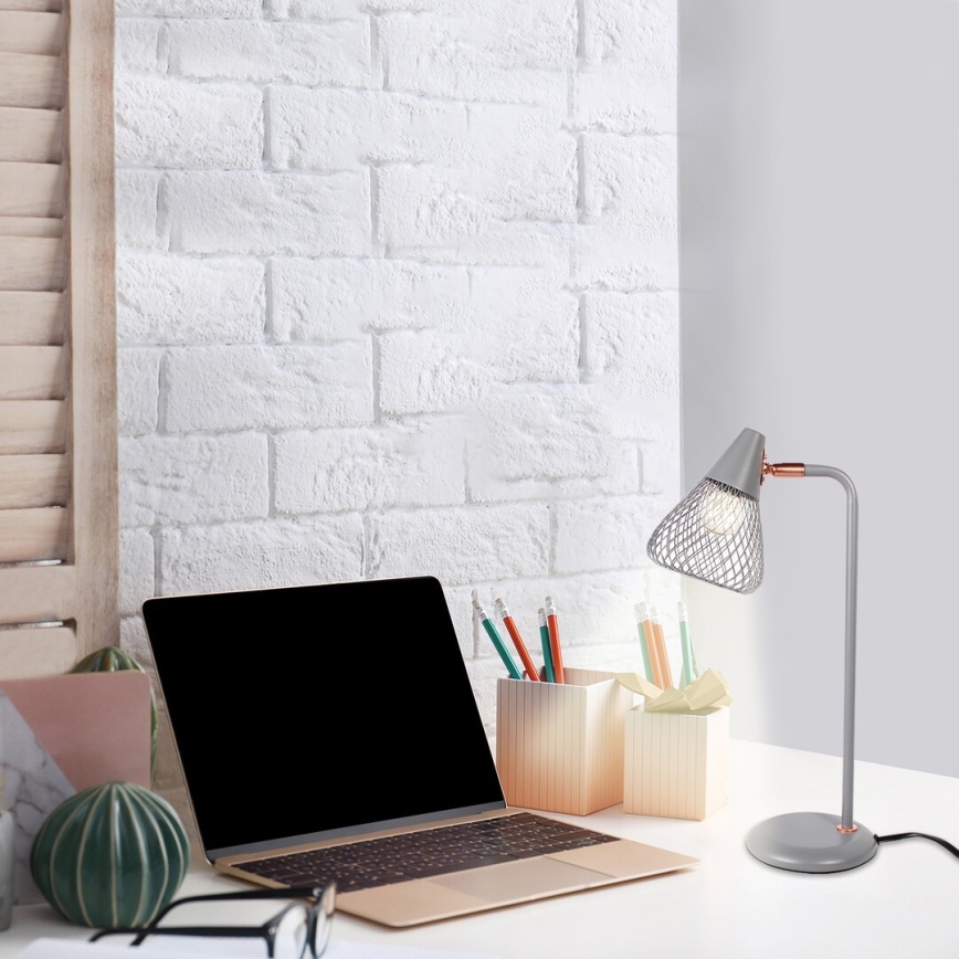 Rabalux - Bordlampe 1xE14/25W/230V grå