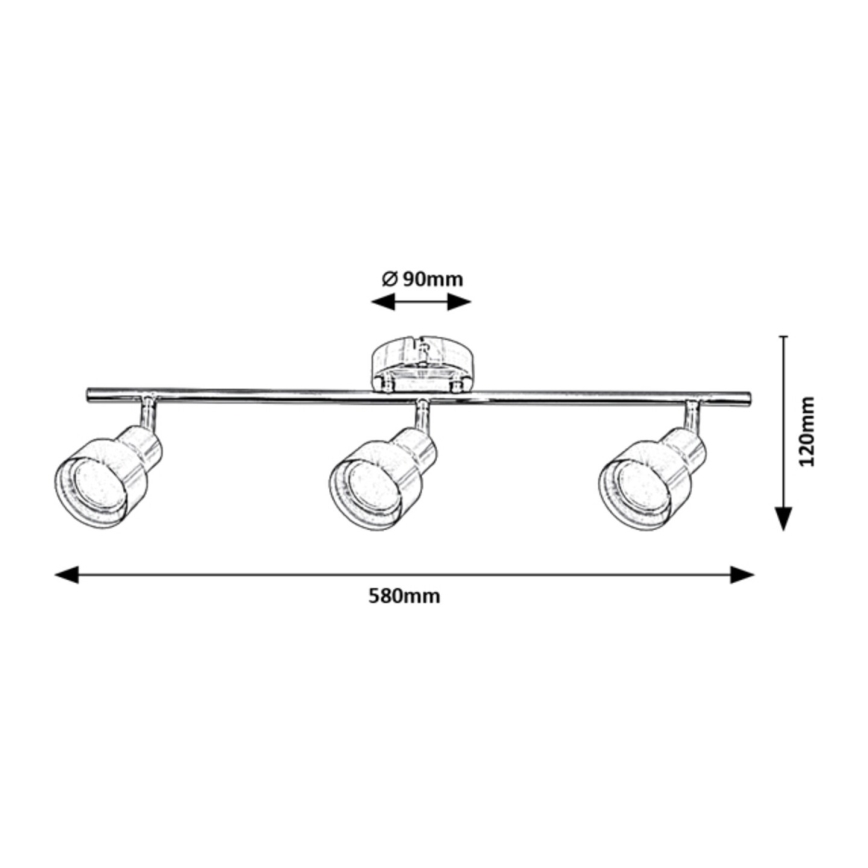 Rabalux - Spotlampe 3xGU10/50W/230V