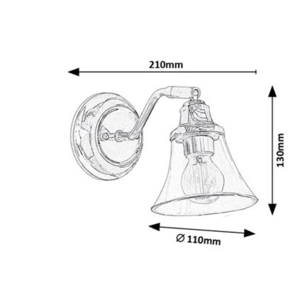 Rabalux  - Bathroom wall lamp ANTOINE 1xE14/40W/230V IP44