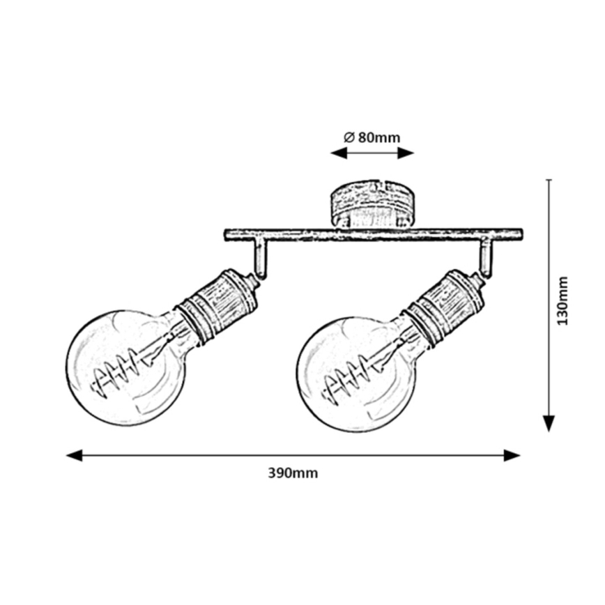 Rabalux - Spotlampe 2xE27/25W/230V