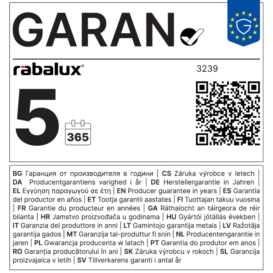 Rabalux - LED Dæmpbar Gulvlampe LED/18,5W/230V + LED/4,5W Mat Krom