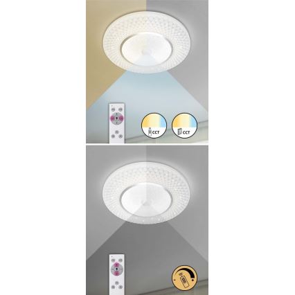 Rabalux - LED-dæmpbar loftlampe LED/72W/230V 3000-6500K + fjernbetjening Ø 48 cm