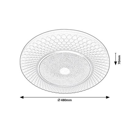 Rabalux - LED loftlampe dæmpbar LED/72W/230V 3000-6500K + fjernbetjening