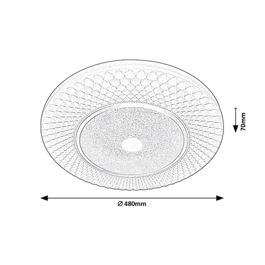 Rabalux - LED loftlampe dæmpbar LED/72W/230V 3000-6500K + fjernbetjening