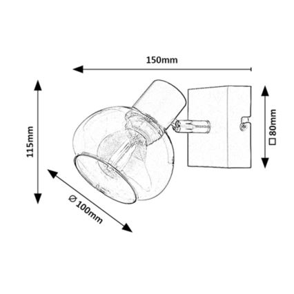 Rabalux - Vægspot 1xE14/40W/230V