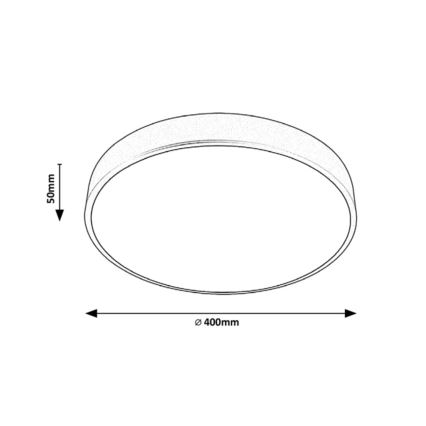 Rabalux - LED loftlampe TESIA LED/36W/230V 40 cm sølvfarvet