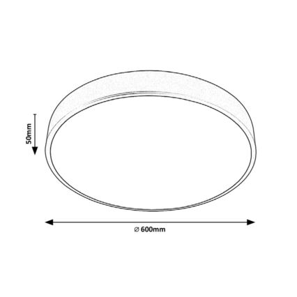 Rabalux - LED loftlampe dæmpbar LED/60W/230V 60 cm + fjernbetjening