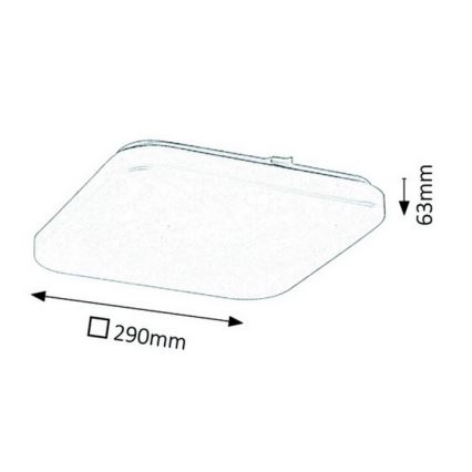 Rabalux - LED loftlampe LED/20W/230V 29x29 cm