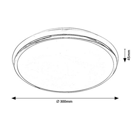 Rabalux - LED RGB Loftlampe til badeværelse LED/18W/230V diameter 30 cm 3000-6500K IP44 + fjernbetjening