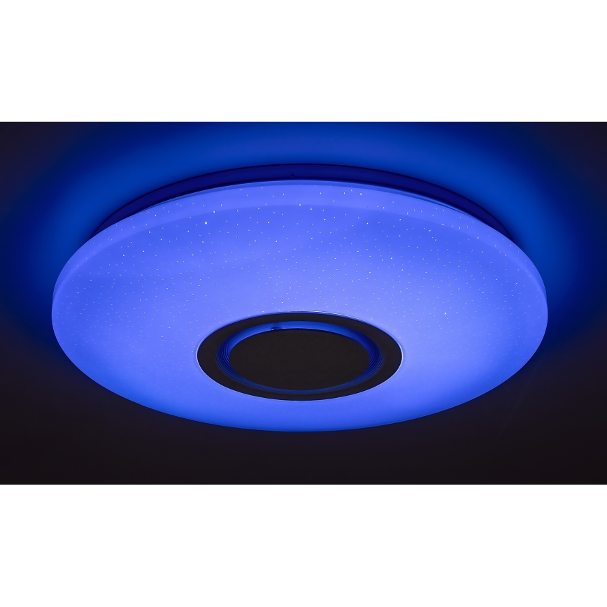 Rabalux - LED loftlampe m. RGB-farver og højtaler dæmpbar LED/24W/230V Wi-Fi Tuya + fjernbetjening