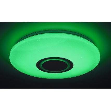 Rabalux - LED loftlampe m. RGB-farver og højtaler dæmpbar LED/24W/230V Wi-Fi Tuya + fjernbetjening