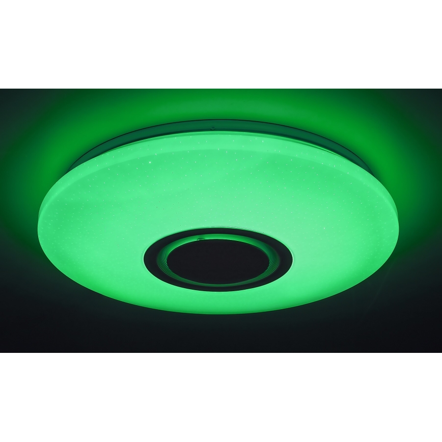 Rabalux - LED loftlampe m. RGB-farver og højtaler dæmpbar LED/24W/230V Wi-Fi Tuya + fjernbetjening
