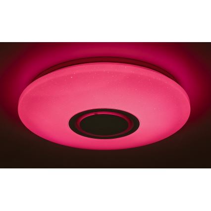 Rabalux - LED loftlampe m. RGB-farver og højtaler dæmpbar LED/24W/230V Wi-Fi Tuya + fjernbetjening