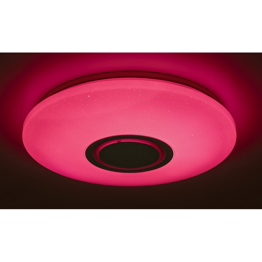Rabalux - LED loftlampe m. RGB-farver og højtaler dæmpbar LED/24W/230V Wi-Fi Tuya + fjernbetjening