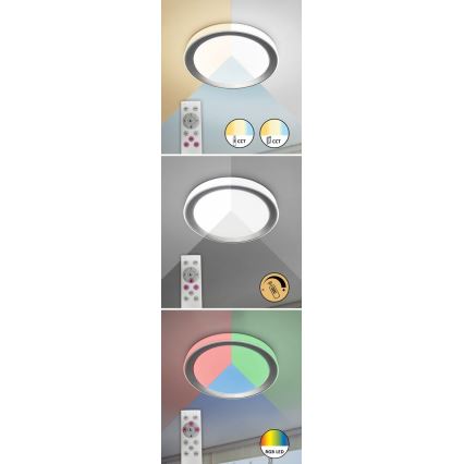 Rabalux - LED RGB dæmpbar loftlampe LED/40W/230V 2700-6500K Wi-Fi Tuya Ø 51 cm + fjernbetjening
