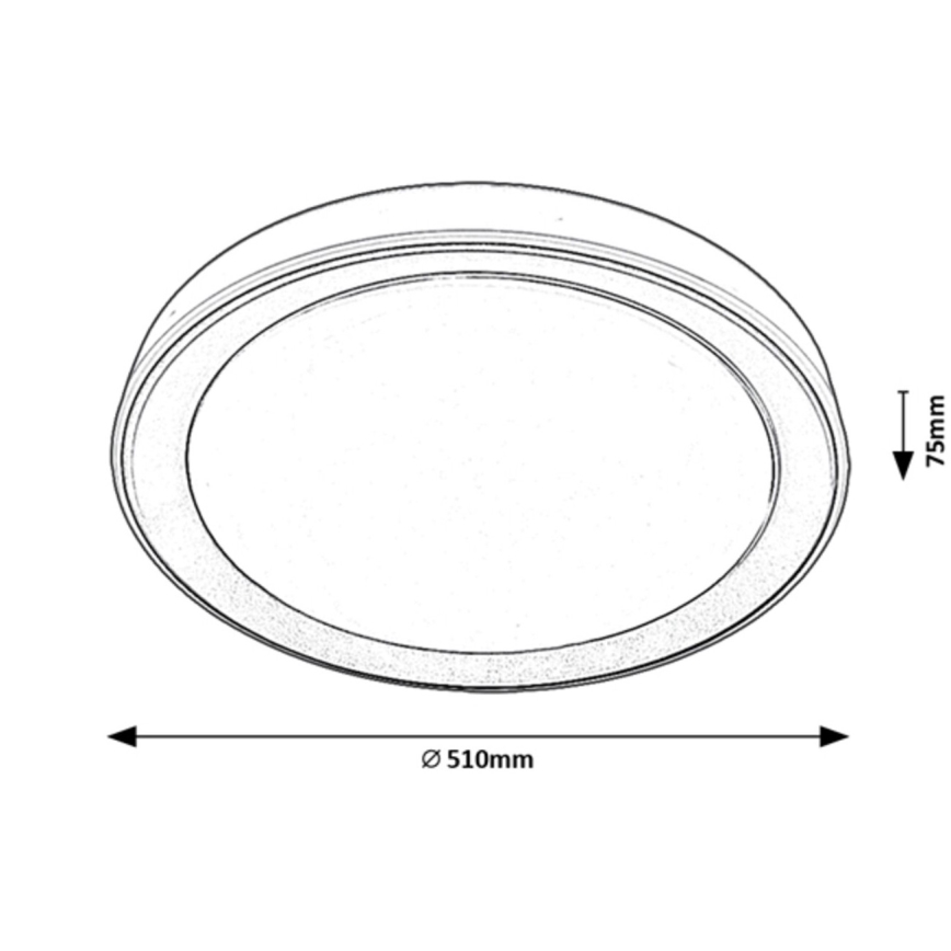 Rabalux - LED RGB dæmpbar loftlampe LED/40W/230V 2700-6500K Wi-Fi Tuya Ø 51 cm + fjernbetjening