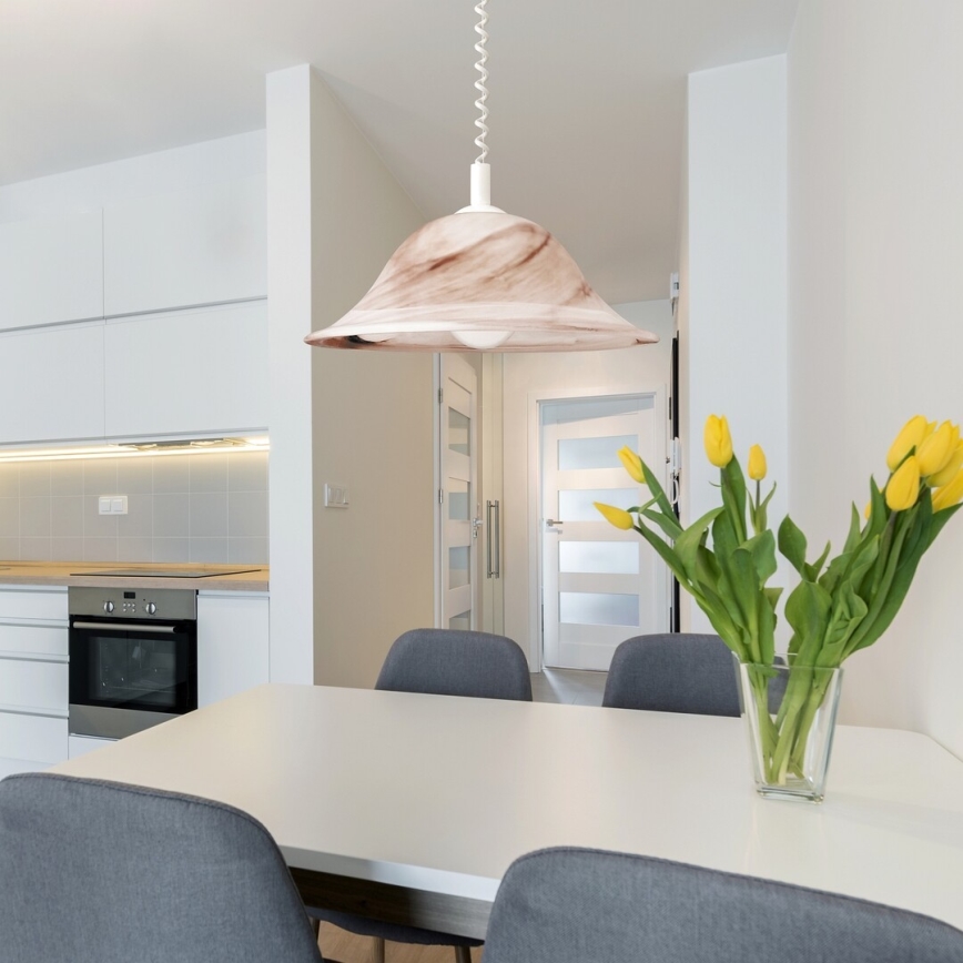 Rabalux - Lysekrone 1xE27/60W/230V alabasterglas