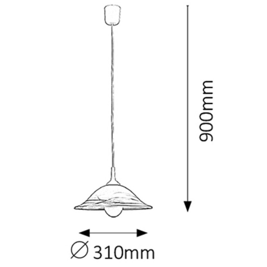 Rabalux - Loftlampe 1xE27/60W/230V alabasterglas