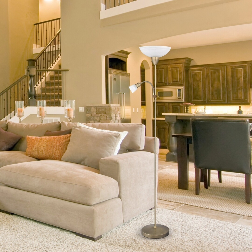 Rabalux - Gulvlampe 1xE27/60W+1xE14/40W