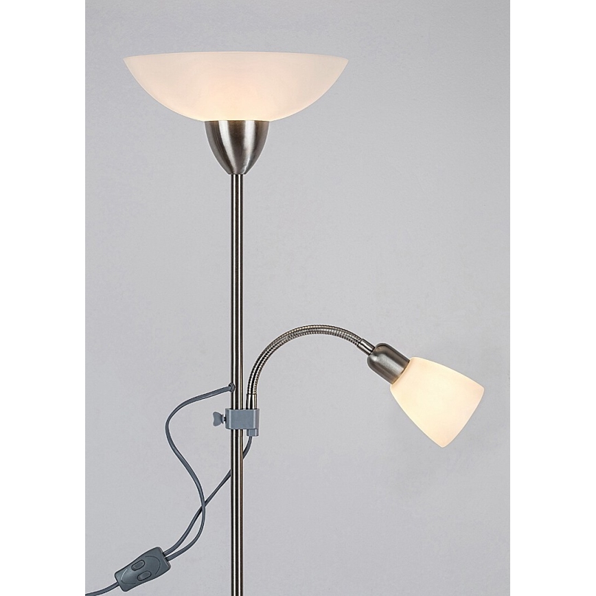 Rabalux - Gulvlampe 1xE27/60W+E14/40W
