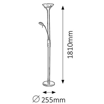 Rabalux - Gulvlampe 1xR7s/230W + 1xG9/40W