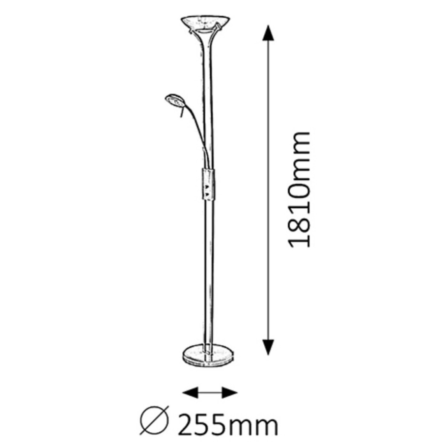 Rabalux - Gulvlampe 1xR7s/230W + 1xG9/40W