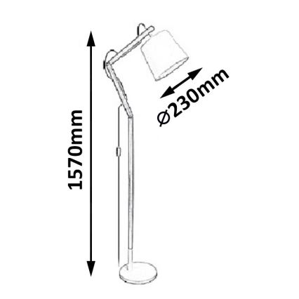 Rabalux - Gulvlampe E27/60W bøg