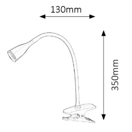 Rabalux - LED bordlampe med klemme 1xLED/4,5W/230V