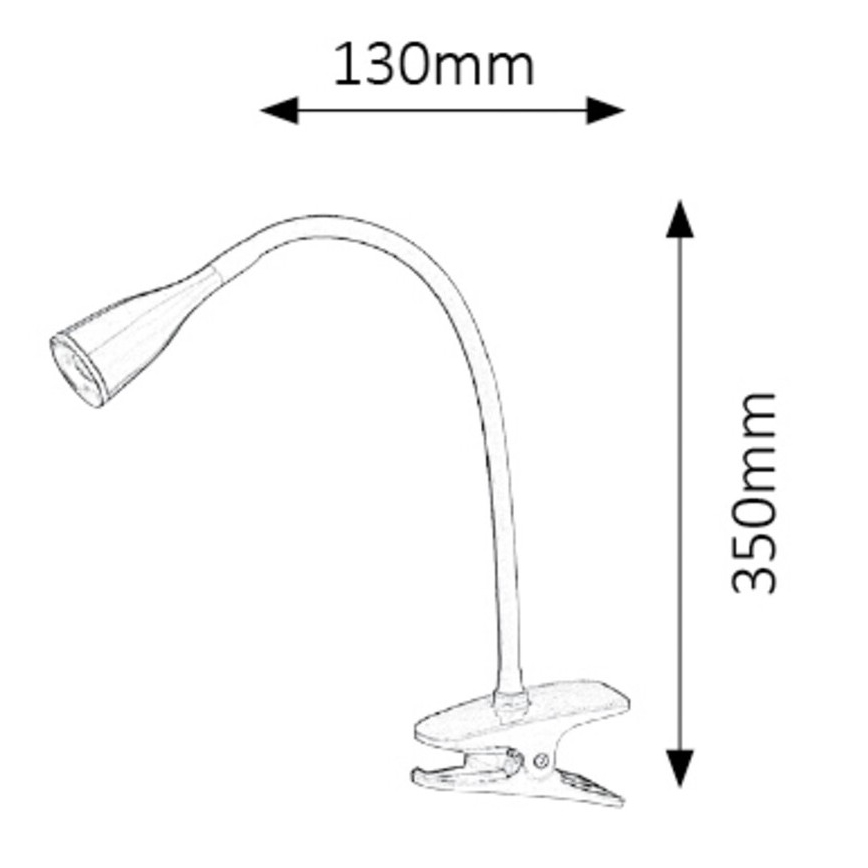 Rabalux - LED bordlampe med klemme 1xLED/4,5W/230V