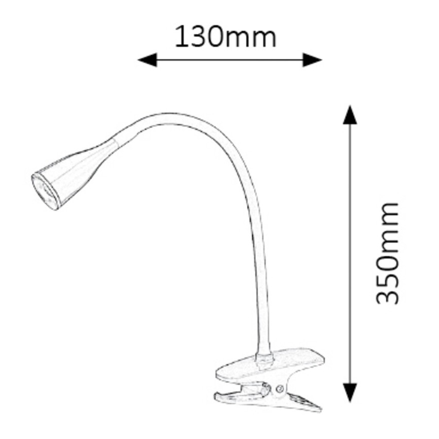 Rabalux - LED bordlampe med klemme 1xLED/4,5W/230V